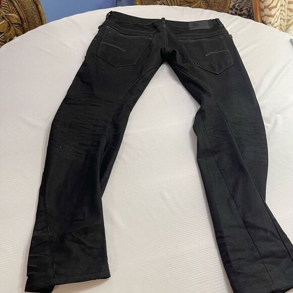 G Star Raw Arc Zip 3D Slim Black Tapered Denim Jeans Size 36 X 31 - Picture 10 of 12
